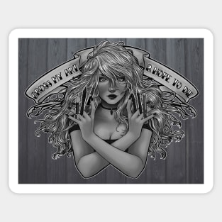 CROSS MY ART & HOPE TO DIE - Original work by Kittie Peters Sticker